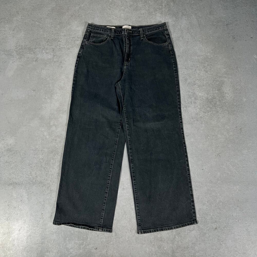 High Rise Wide Leg Women's Size 14 Universal Thread Black Baggy Jeans